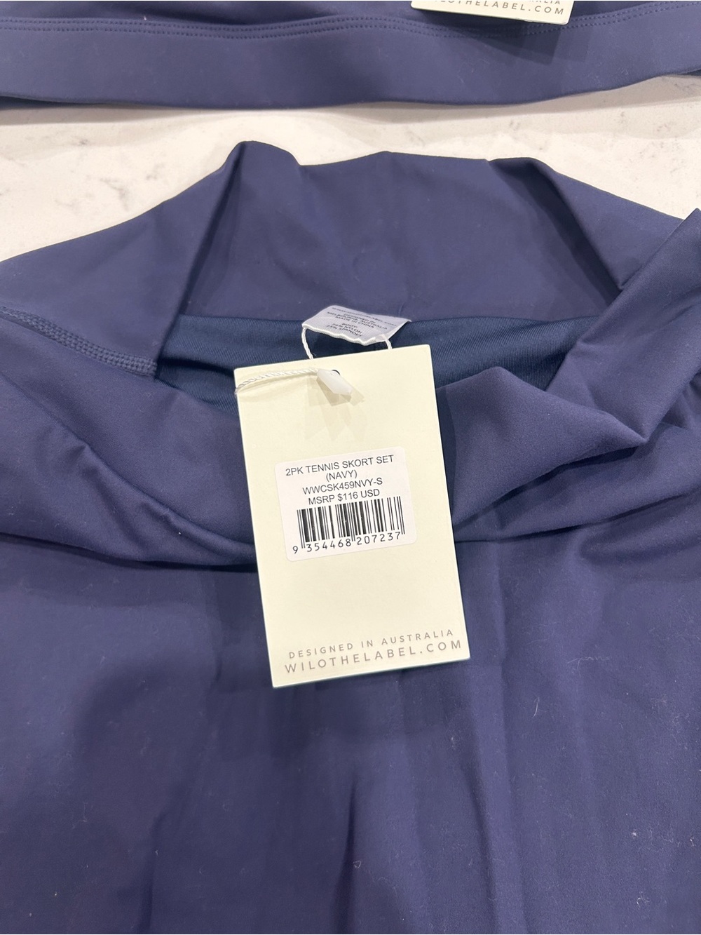 🎾 NWT WILO The Label 2-Piece Tennis Set in Navy — Size S - Picture 4 of 4